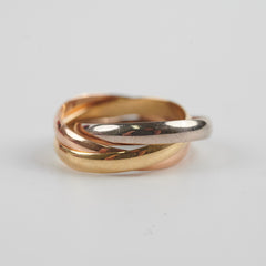 Cartier Trinity Tricolor Ring Size 48