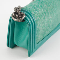 Chanel Small Turqoise Stingray Boy