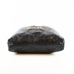 Chanel Small 22 Bag Black Goatskin