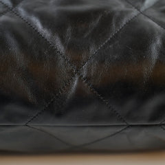 Chanel Small 22 Bag Black Goatskin