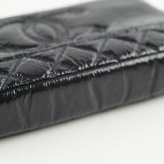 Chanel Double Zip Wallet On Chain WOC Black