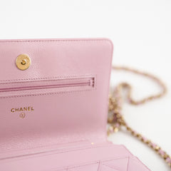 Chanel Wallet on Chain (WOC) Caviar Pink Microchip