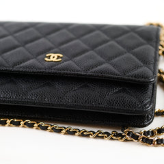 Chanel Caviar WOC Wallet On Chain Black