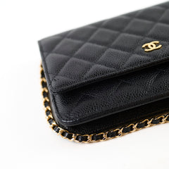 Chanel Caviar WOC Wallet On Chain Black