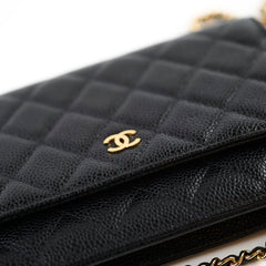 Chanel Caviar WOC Wallet On Chain Black
