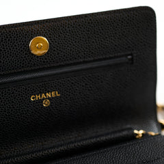 Chanel Caviar WOC Wallet On Chain Black