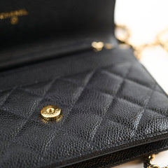 Chanel Caviar WOC Wallet On Chain Black