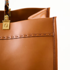Fendi Sunshine Medium Shopping Tote Brown