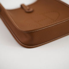Hermes Mini Evelyn Clemence Gold W Stamp