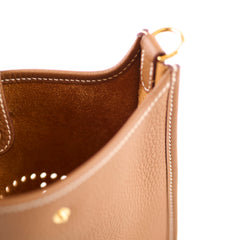 Hermes Mini Evelyn Clemence Gold W Stamp