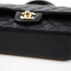 Chanel Mini Rectangular Top Handle Black Lambskin CGHW