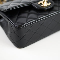 Chanel Mini Rectangular Top Handle Black Lambskin CGHW