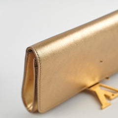 Louis Vuitton Louise Pochette Gold Clutch