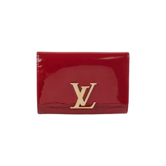 Louis Vuitton Louise MM Red Vernis Clutch