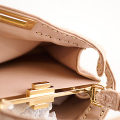 Fendi Peekaboo Shearling Medium Light Pink