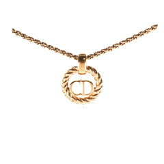 Chrisitan Dior Gold Logo Necklace Costume Jewellery
