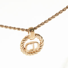 Chrisitan Dior Gold Logo Necklace Costume Jewellery