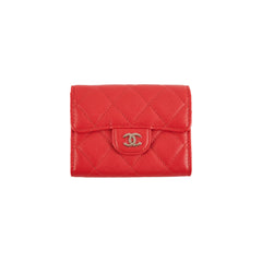 Chanel Small Flap Caviar Red Card Holder