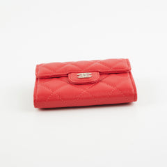 Chanel Small Flap Caviar Red Card Holder