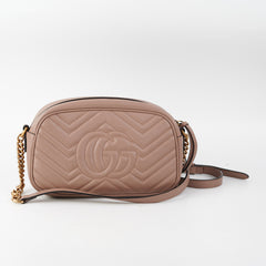 Gucci Marmont Small Shoulder Bag Dusty Pink