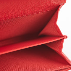 Chanel Small Flap Caviar Red Card Holder
