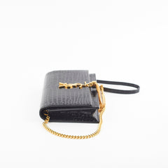 Saint Laurent Kate Tassel Black Wallet On Chain WOC