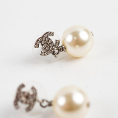 Chanel CC Pearl Drop Earrings Costume Jewellery