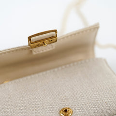 Fendi Kuban Canvas FF Embroidered Nano Baguette Charm