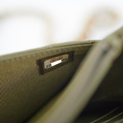 Chanel Wallet On Chain WOC Green Chevron