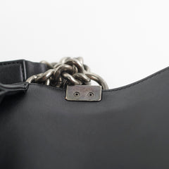 Chanel Old Medium Boy Chevron Black Bag