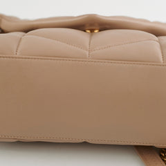 Saint Laurent Small Puffer Lou Beige Shoulder Bag