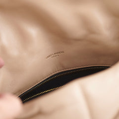 Saint Laurent Small Puffer Lou Beige Shoulder Bag