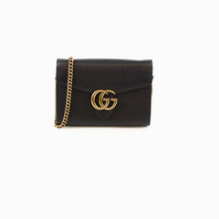 Gucci Gucci Marmont Wallet On Chain Black