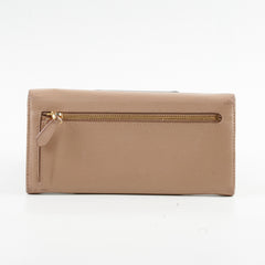 Prada Long Leather Wallet Large Beige