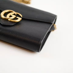 Gucci Gucci Marmont Wallet On Chain Black