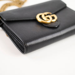 Gucci Gucci Marmont Wallet On Chain Black