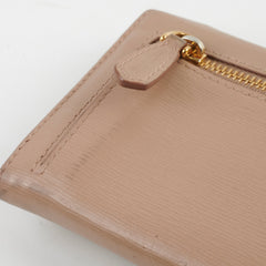 Prada Long Leather Wallet Large Beige