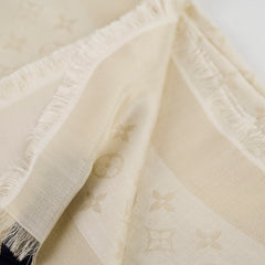 Louis Vuitton Louis Vuitton Monogram Shine Shawl, Blanc (White)