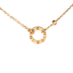 Cartier Love Necklace 2 Diamonds Yellow Gold