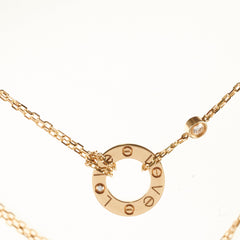 Cartier Love Necklace 2 Diamonds Yellow Gold