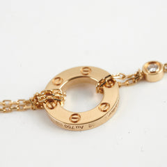 Cartier Love Necklace 2 Diamonds Yellow Gold