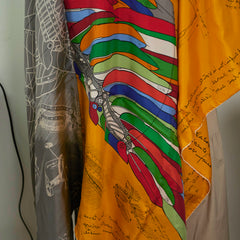 Hermes Grey/Yellow 140cm Scarf