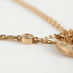 Cartier Love Necklace 2 Diamonds Yellow Gold
