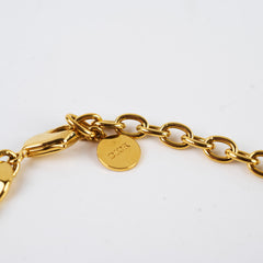 Christian Dior Yellow Gold CD Necklace Costume Jewellery