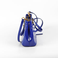 Gucci Patent Bright Bit Tote Blue