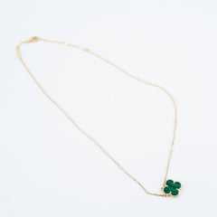 Van Cleef & Arpels Vintage Alhambra Malachite Necklace