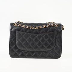 Chanel Classic Double Flap Jumbo Black Caviat GHW 24 Series