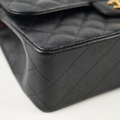 Chanel Classic Double Flap Jumbo Black Caviat GHW 24 Series