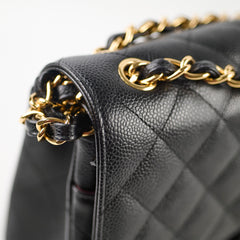 Chanel Classic Double Flap Jumbo Black Caviat GHW 24 Series