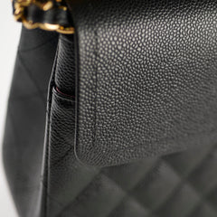 Chanel Classic Double Flap Jumbo Black Caviat GHW 24 Series